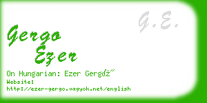 gergo ezer business card